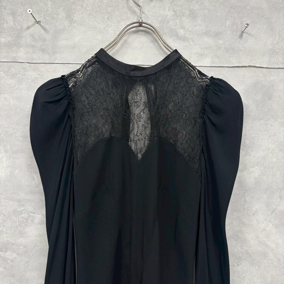 DOLCE & GABBANA レース 襟リボン デザイン ドレス N1842