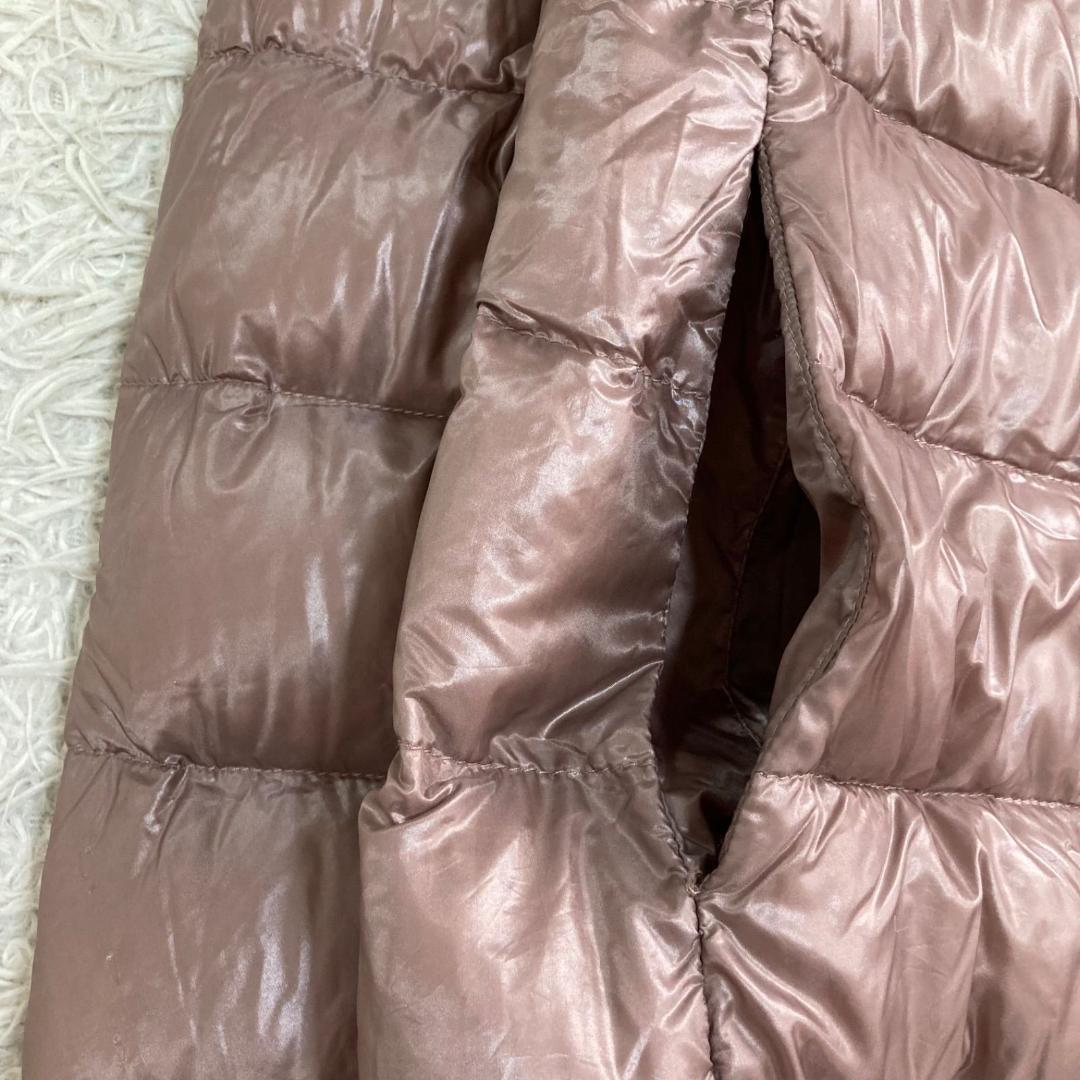 17426✨ヘルノ ボトルネック ジップ ダウンジャケット 38 M ピンク系