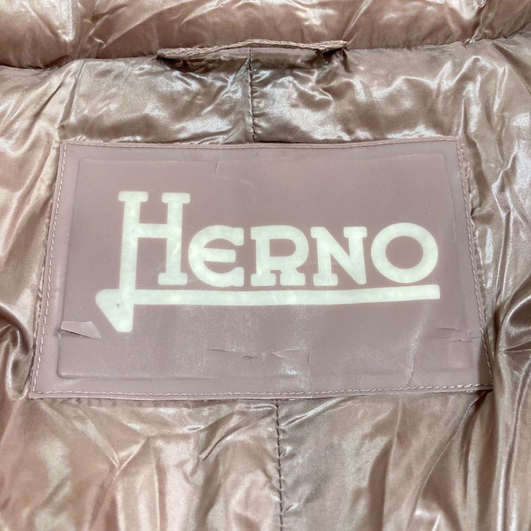 17426✨ヘルノ ボトルネック ジップ ダウンジャケット 38 M ピンク系