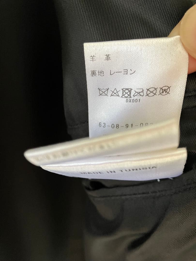 別注 DENIM×TOMORROWLAND 黒 羊皮 サイズ50