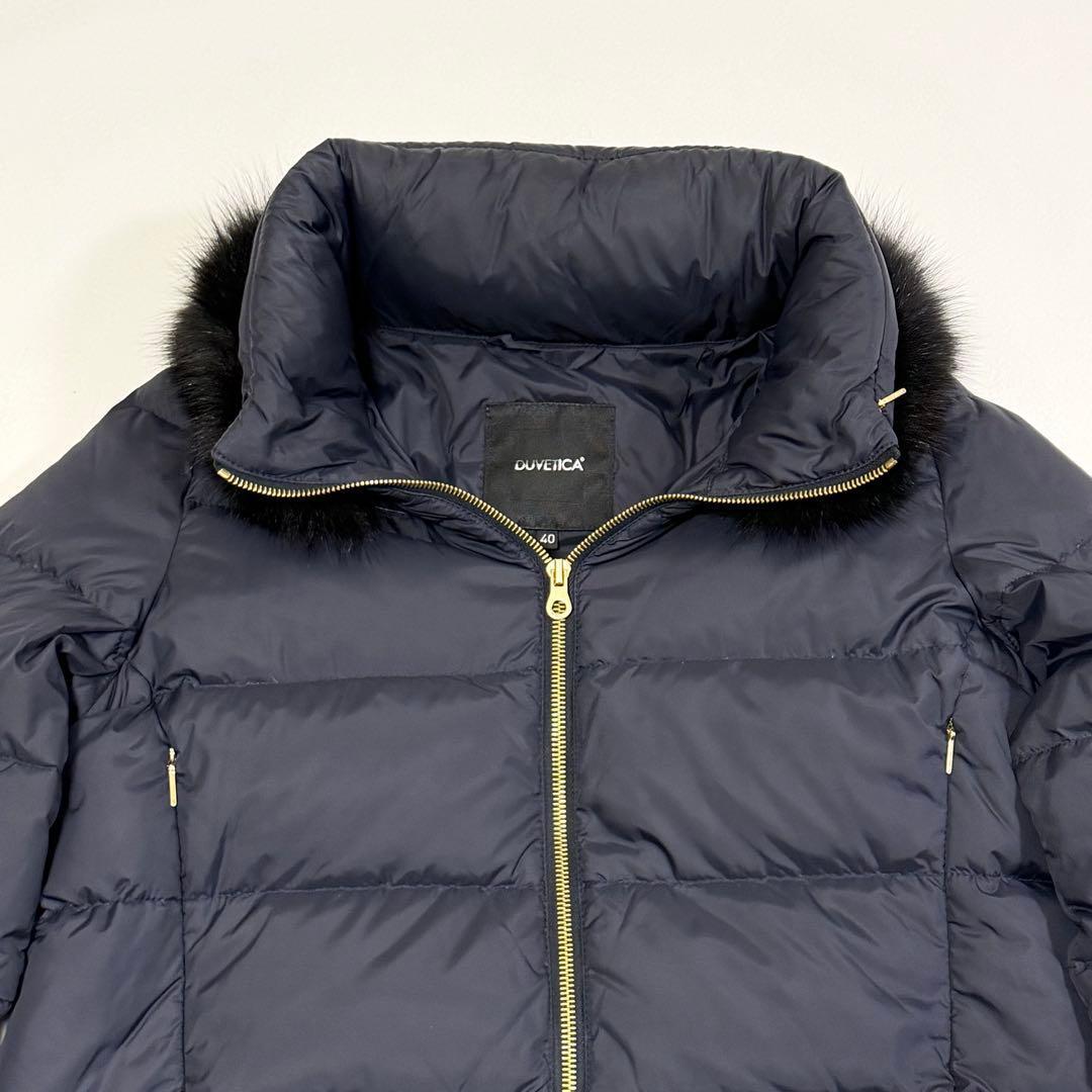 デュベティカ LEXY ダウンコート ダウンジャケット フード ネイビー 40