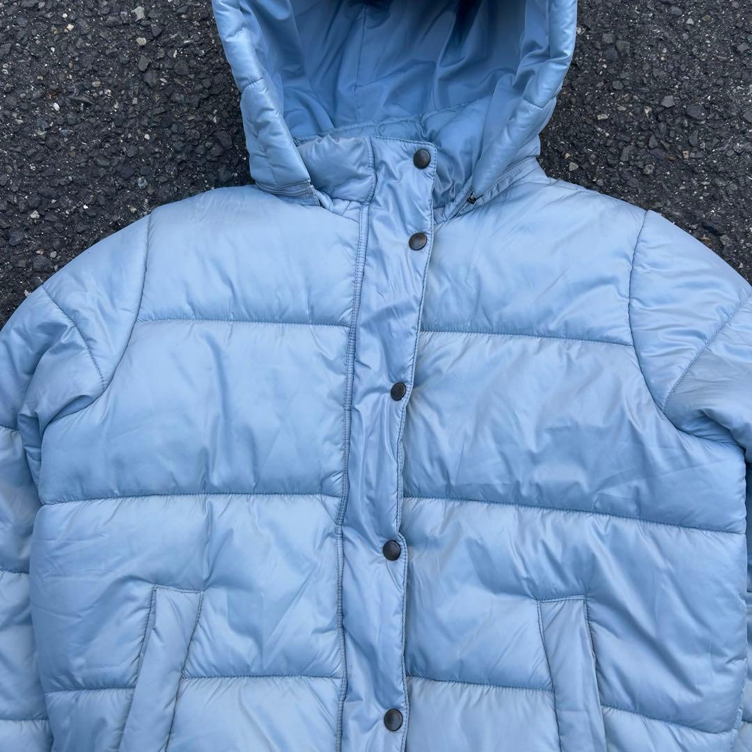 溝*太様 Eddie Bauer 水色　短丈　light blue puffer