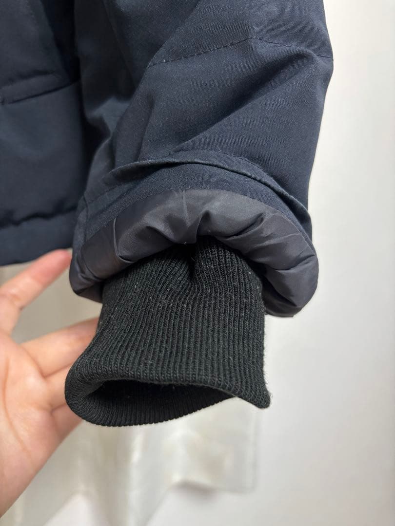 【tomo】DANTON フード付きダウンジャケット 38 ネイビー