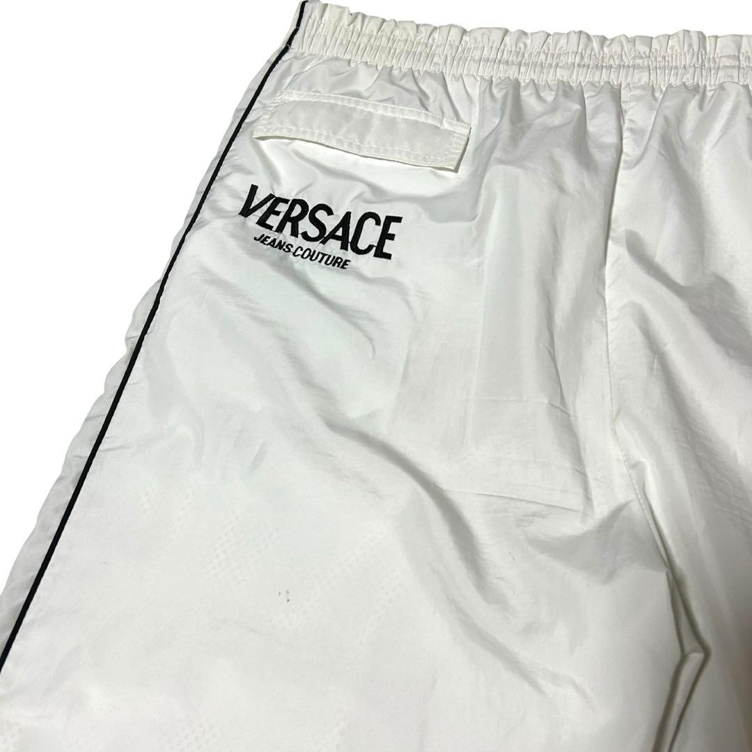 ヴェルサーチ セットアップ ビックロゴ ホワイト ブラック 刺繍 両面