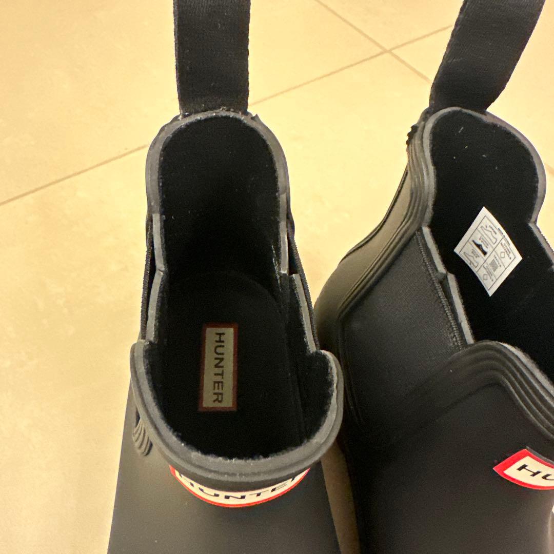 【新品】HUNTER レインブーツ 25.5cmの方に　ブラック　梅雨対策に
