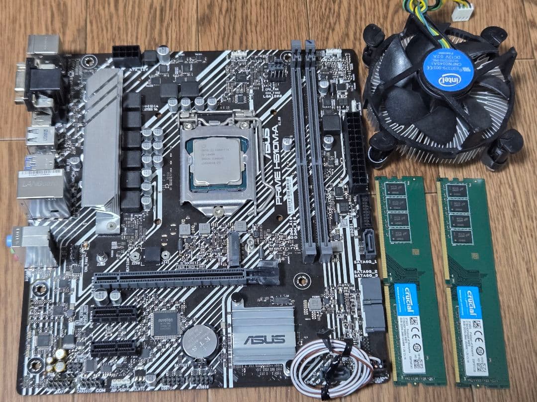 PC マザボ CPU メモリ8GB x2 動作未確認