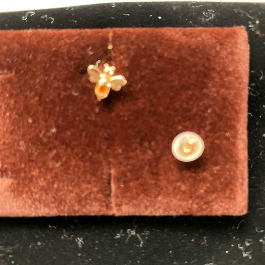 新品蜂デザイン ミツバチ18金ゴールドトーン ピアス(片耳用)