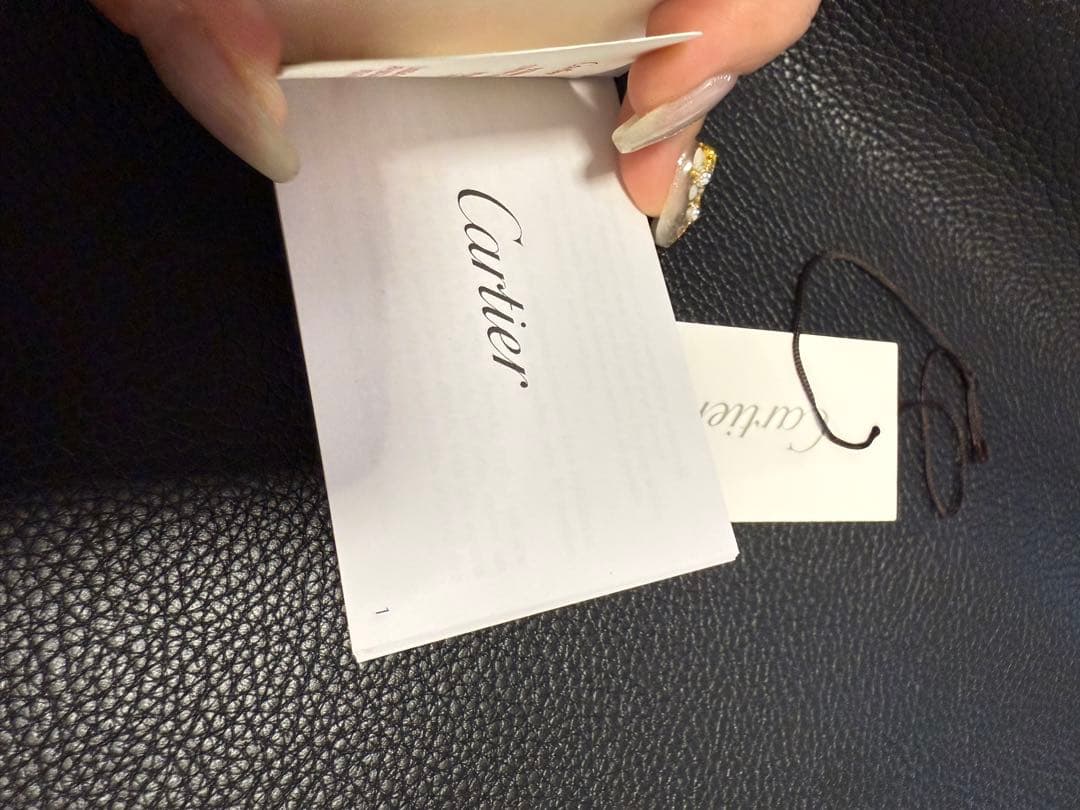 中古美品 Cartier ビジネスバッグ 黒 レザー ブリーフケース 外箱なし