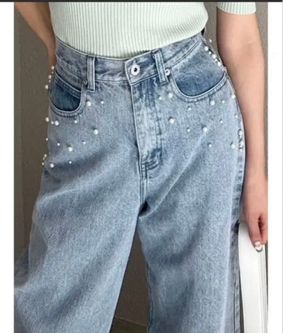 MERCURY DUO パールデニムパンツ