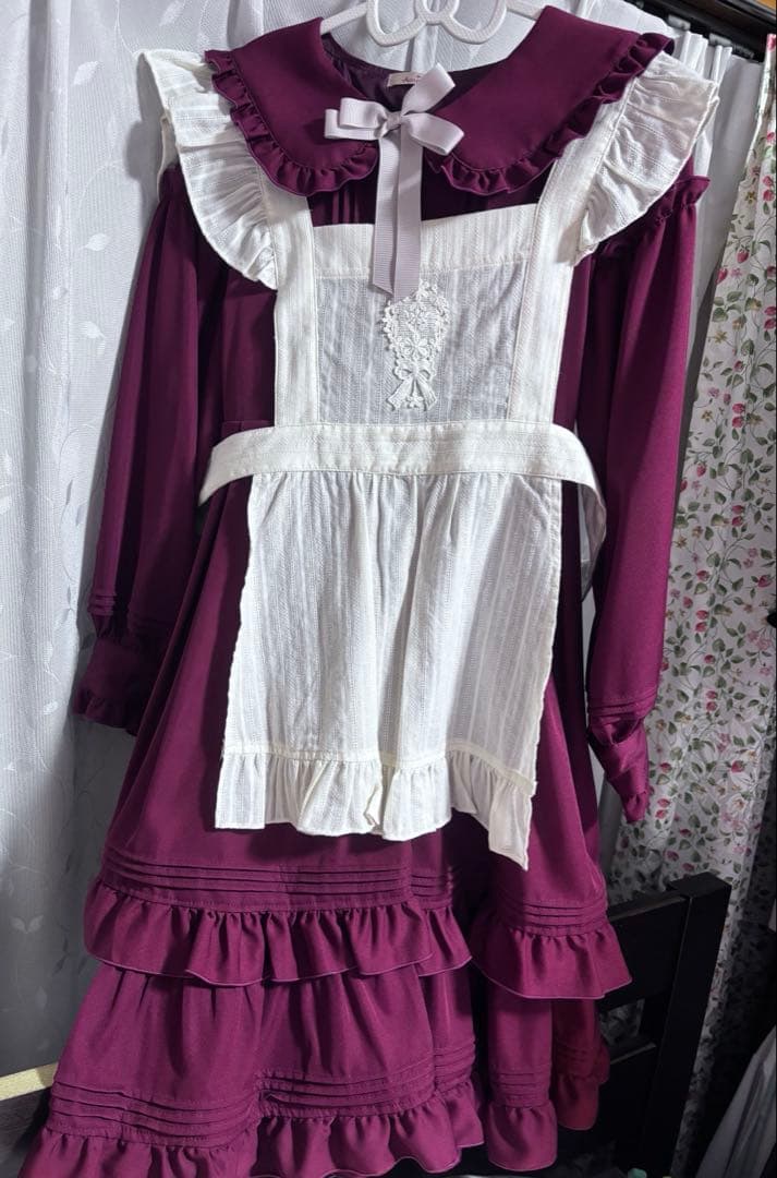 Amavel Romantic Heroine ワンピース　ワインレッド　赤