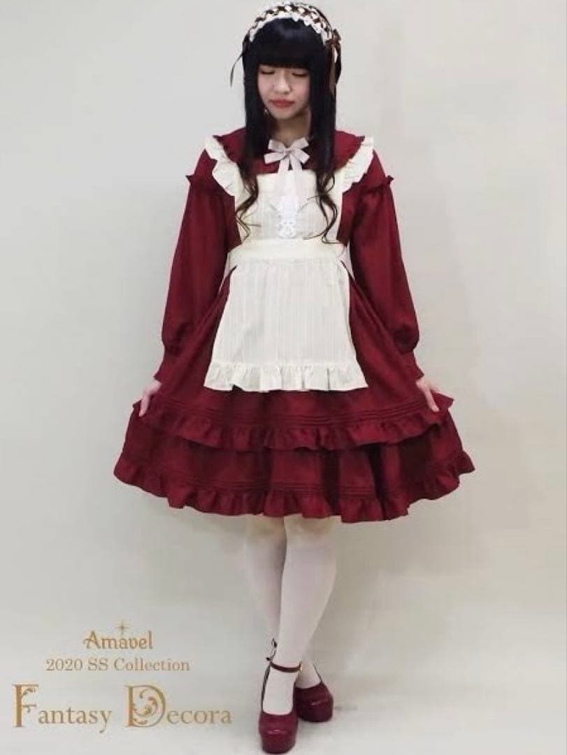 Amavel Romantic Heroine ワンピース　ワインレッド　赤