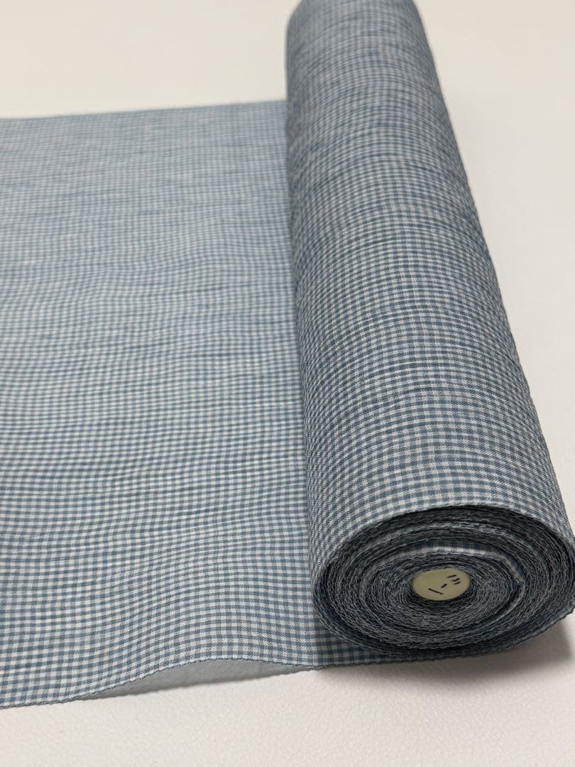 新品　夏物 小千谷ちぢみ 反物 本麻 越後 オーガニック 関松織物　水色