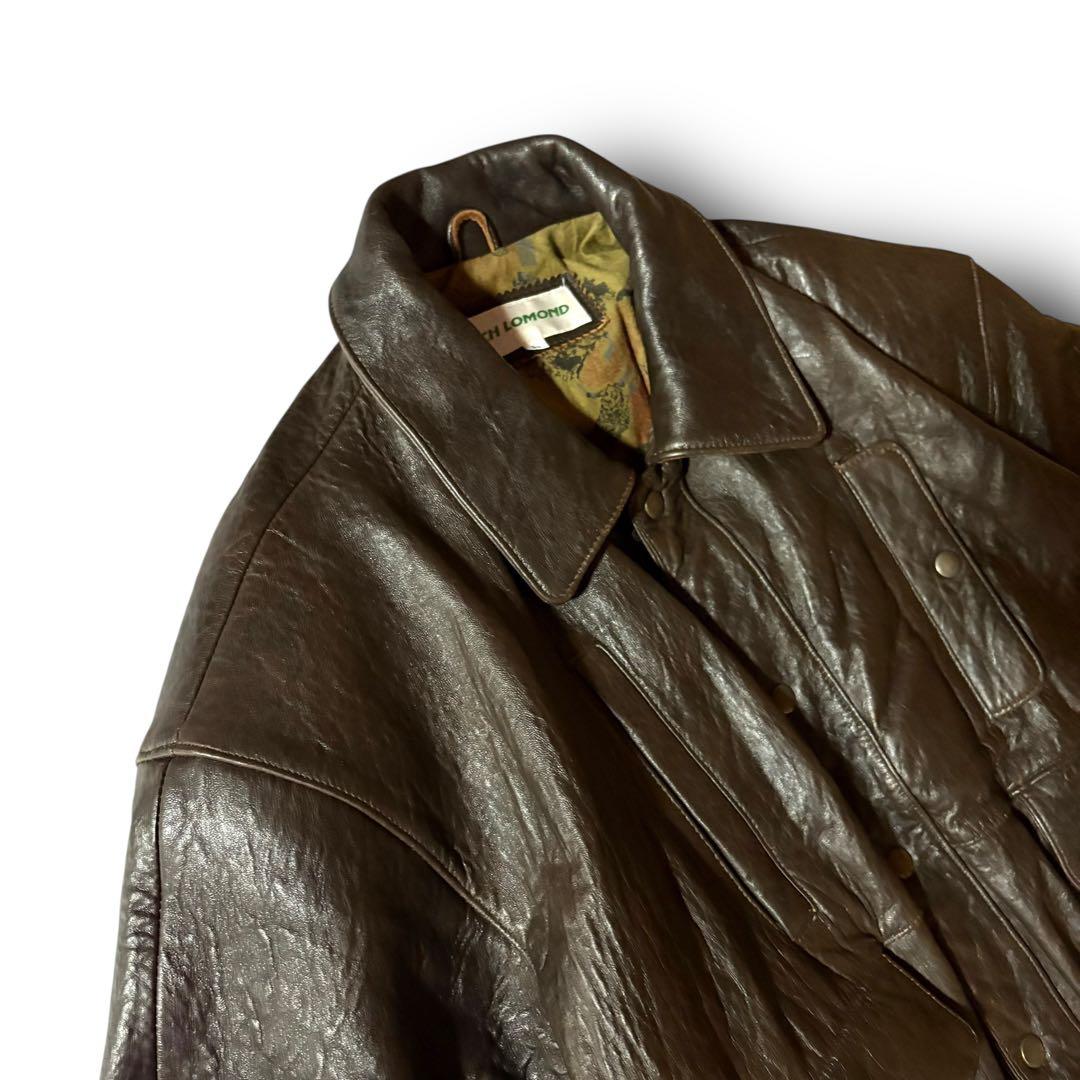 vintage A2フライトジャケット本革ラムレザージャケットダークブラウン L