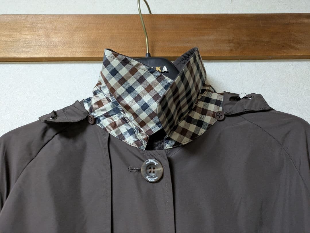 新品アクアスキュータム レインコートトレンチコート Lサイズ 大きいサイズ