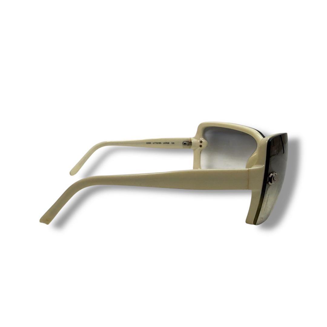 箱付き　シャネル　1762 ココマーク　サングラス　白　イタリア製