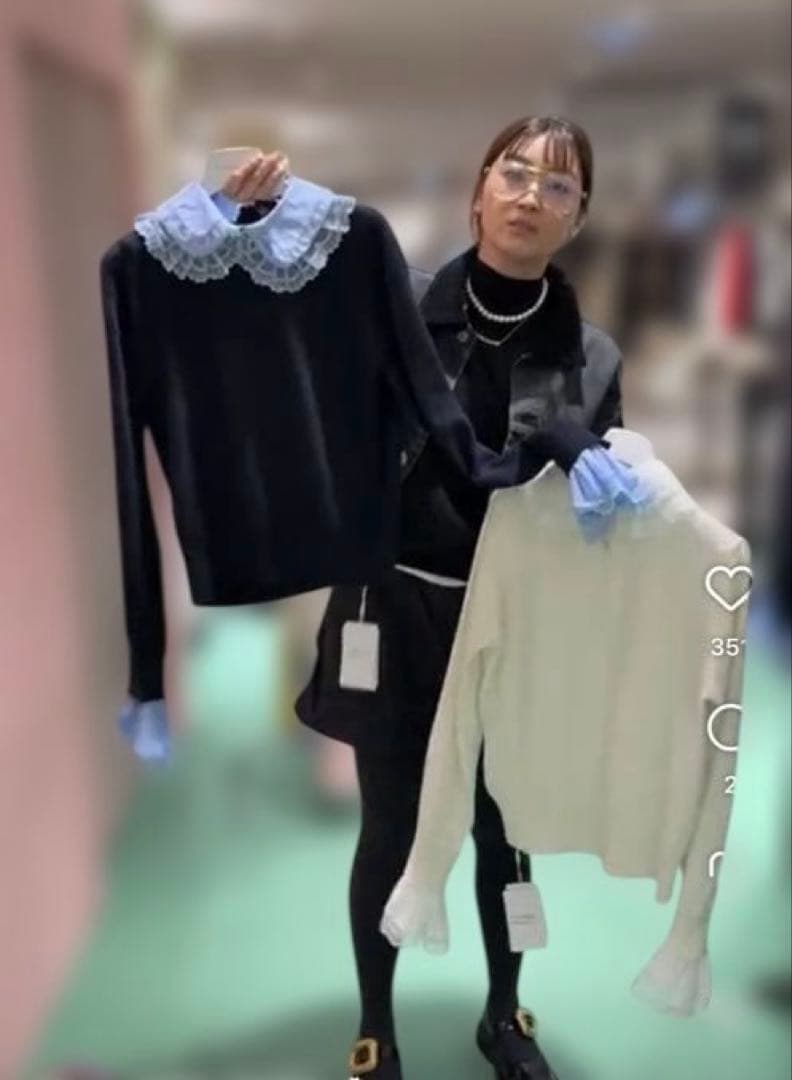 新品タグ付 gypsohila Lace Accent Knit ニットyori