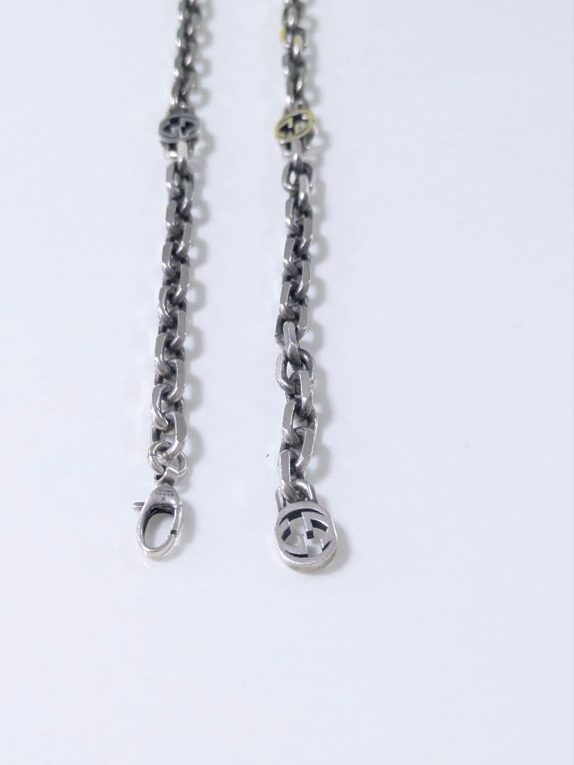 グッチ GUCCI ネックレス インターロッキングG シルバー チェーン