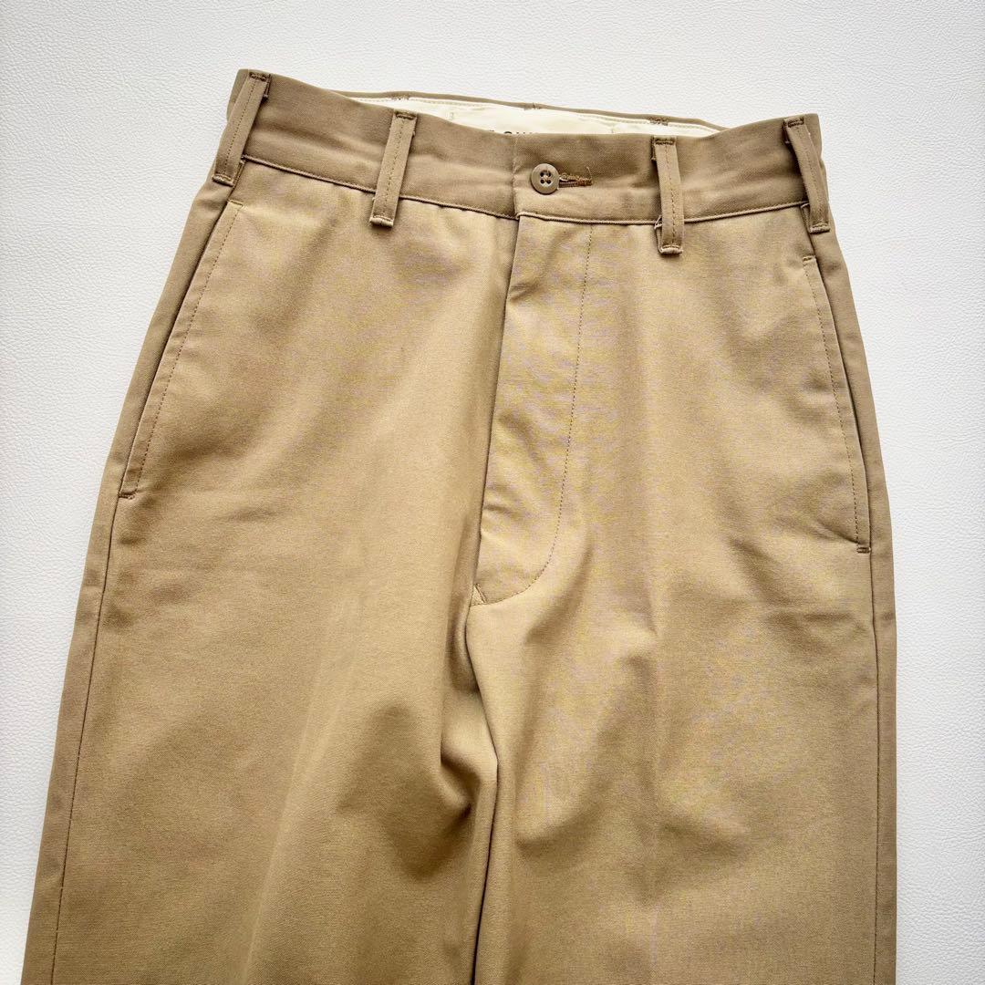 01945-12 ザシンゾーン　ハイウエストチノパンツ　ベージュ　P0