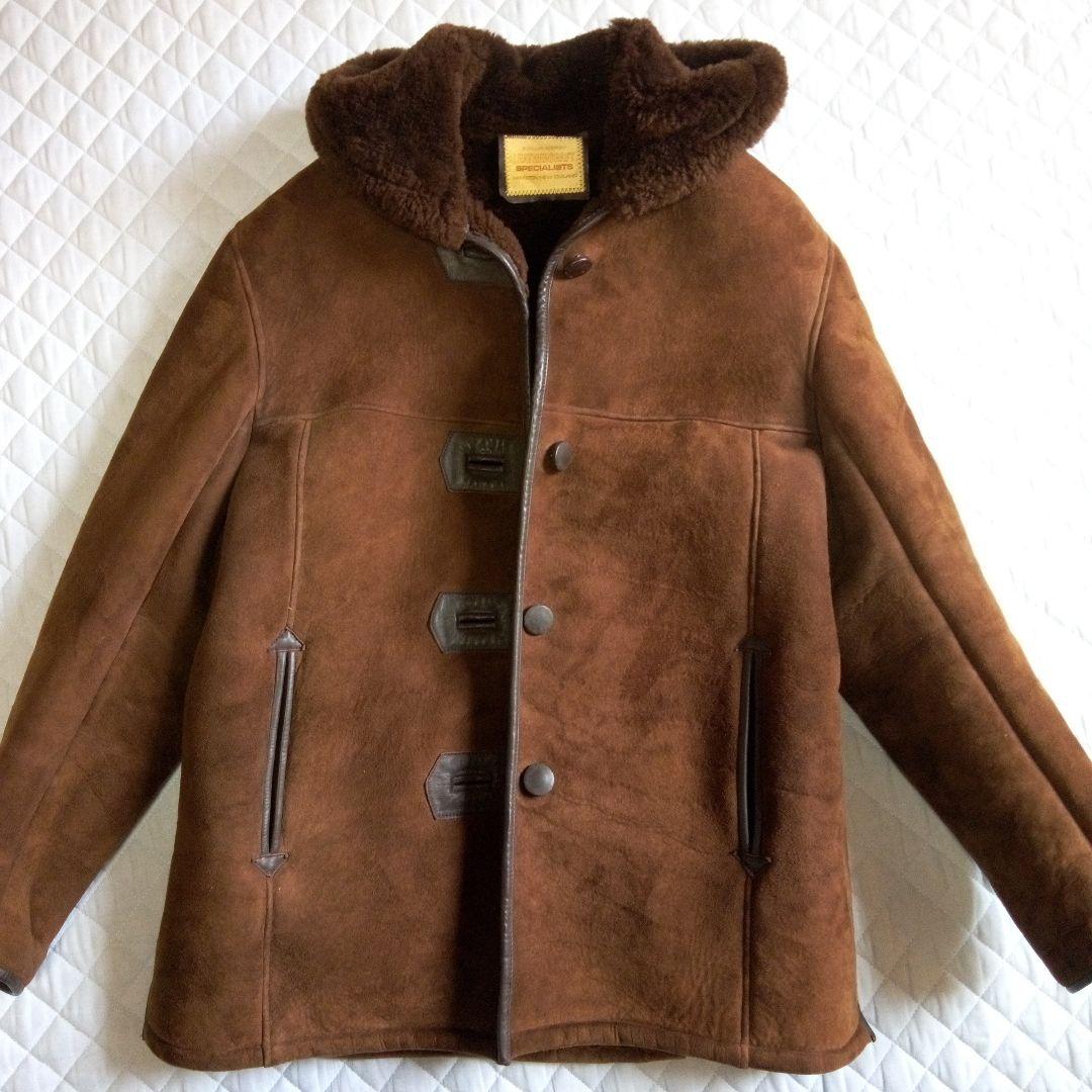 レザーコート 美品 フード付革コート