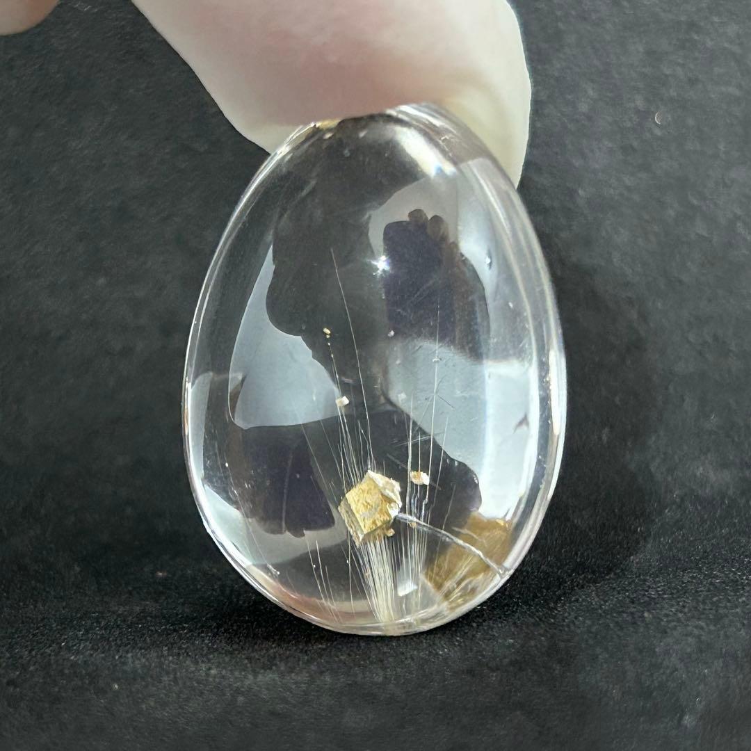 パイライトインクォーツ 六面体パイライト 貫入結晶 ルチルの噴水 激レア！