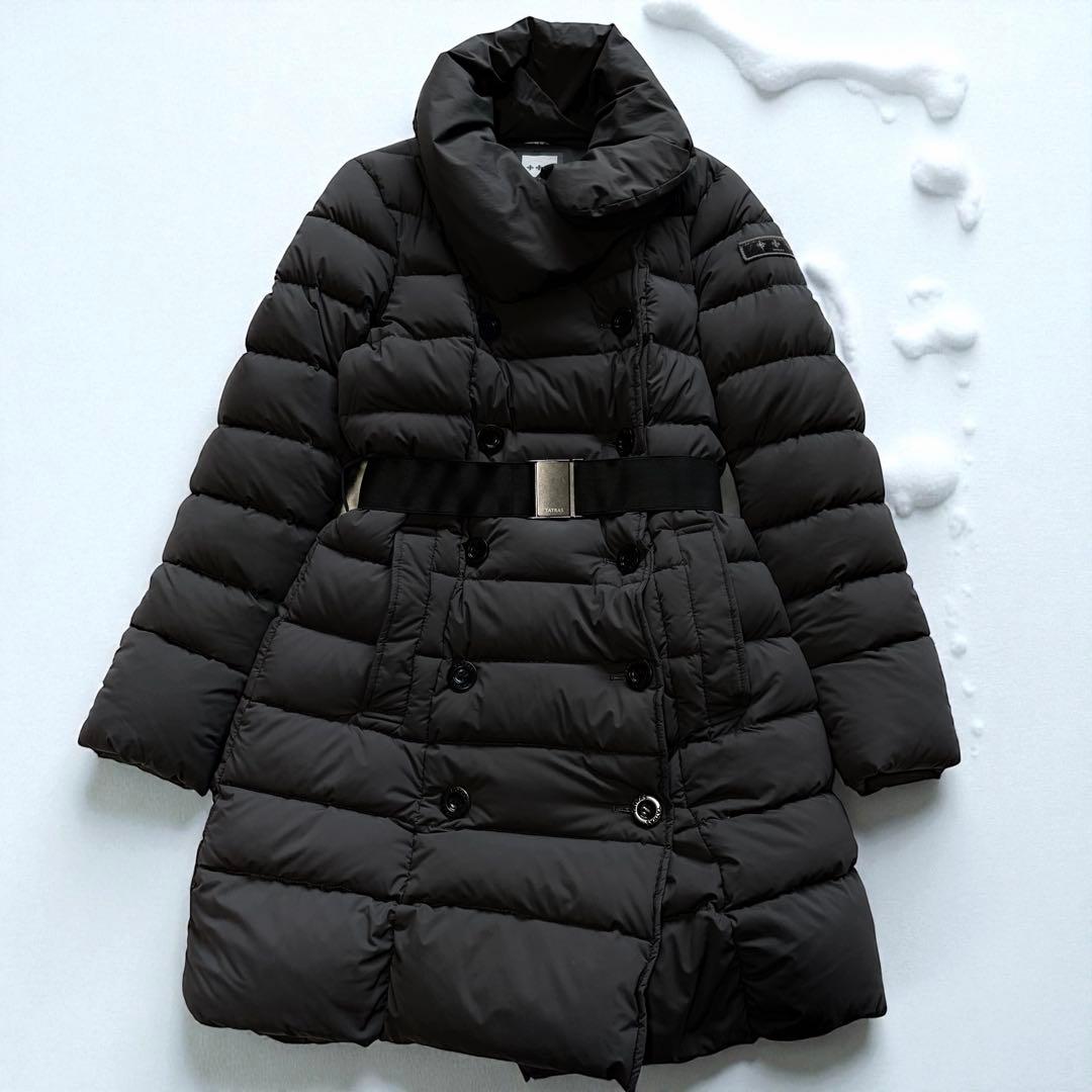 TATRAS タトラス テレサ ダウンコート M 女優襟 ベルト 金具 ダークG