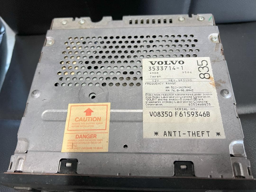VOLVO 850 純正オーディオ 96年式