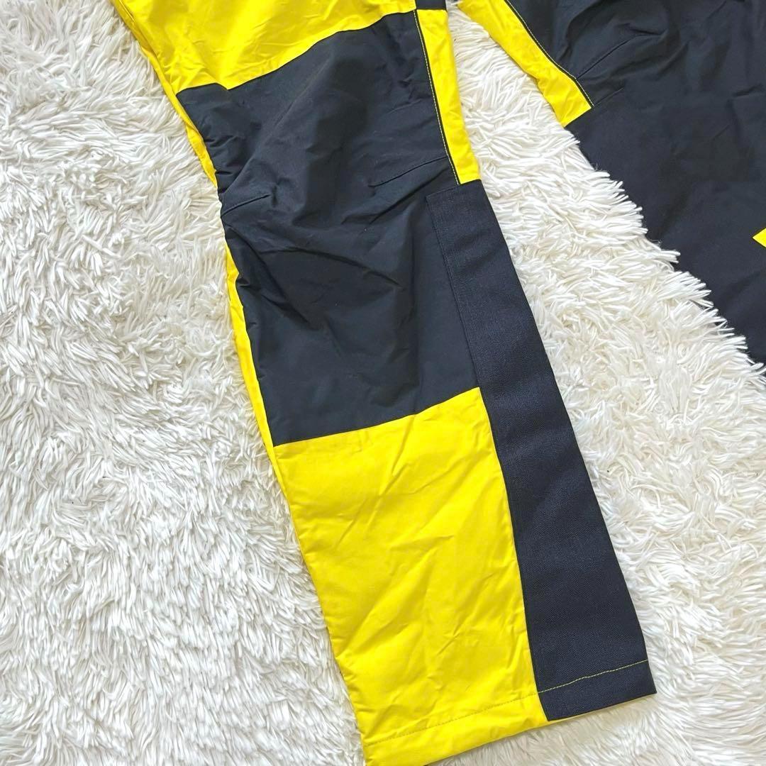 【美品】ザノースフェイス　ビブパンツ　イエロー×ブラック　ゴアテックス　スノボ