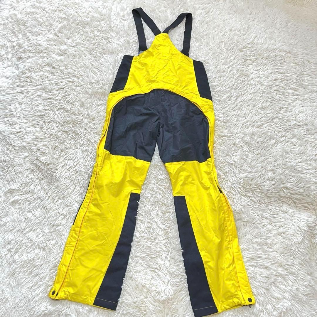 【美品】ザノースフェイス　ビブパンツ　イエロー×ブラック　ゴアテックス　スノボ