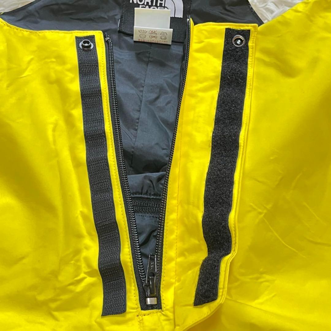 【美品】ザノースフェイス　ビブパンツ　イエロー×ブラック　ゴアテックス　スノボ