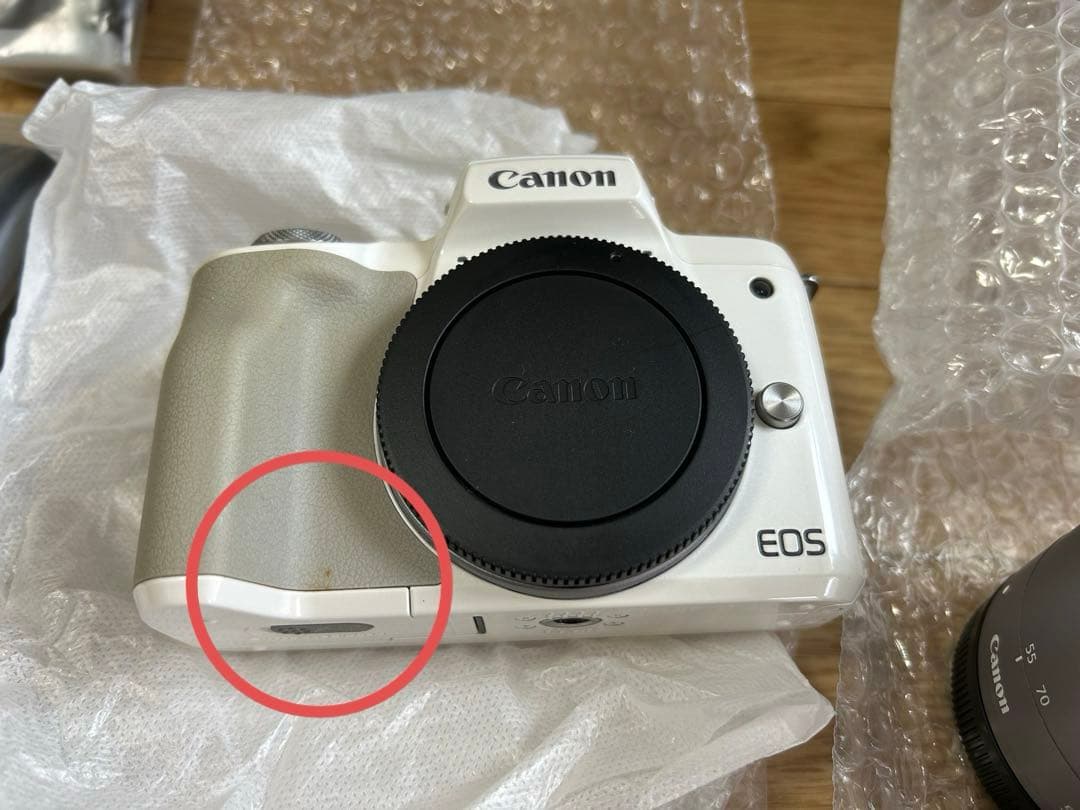 Canonミラーレス一眼カメラEOS Kiss Mダブルズームキット ホワイト