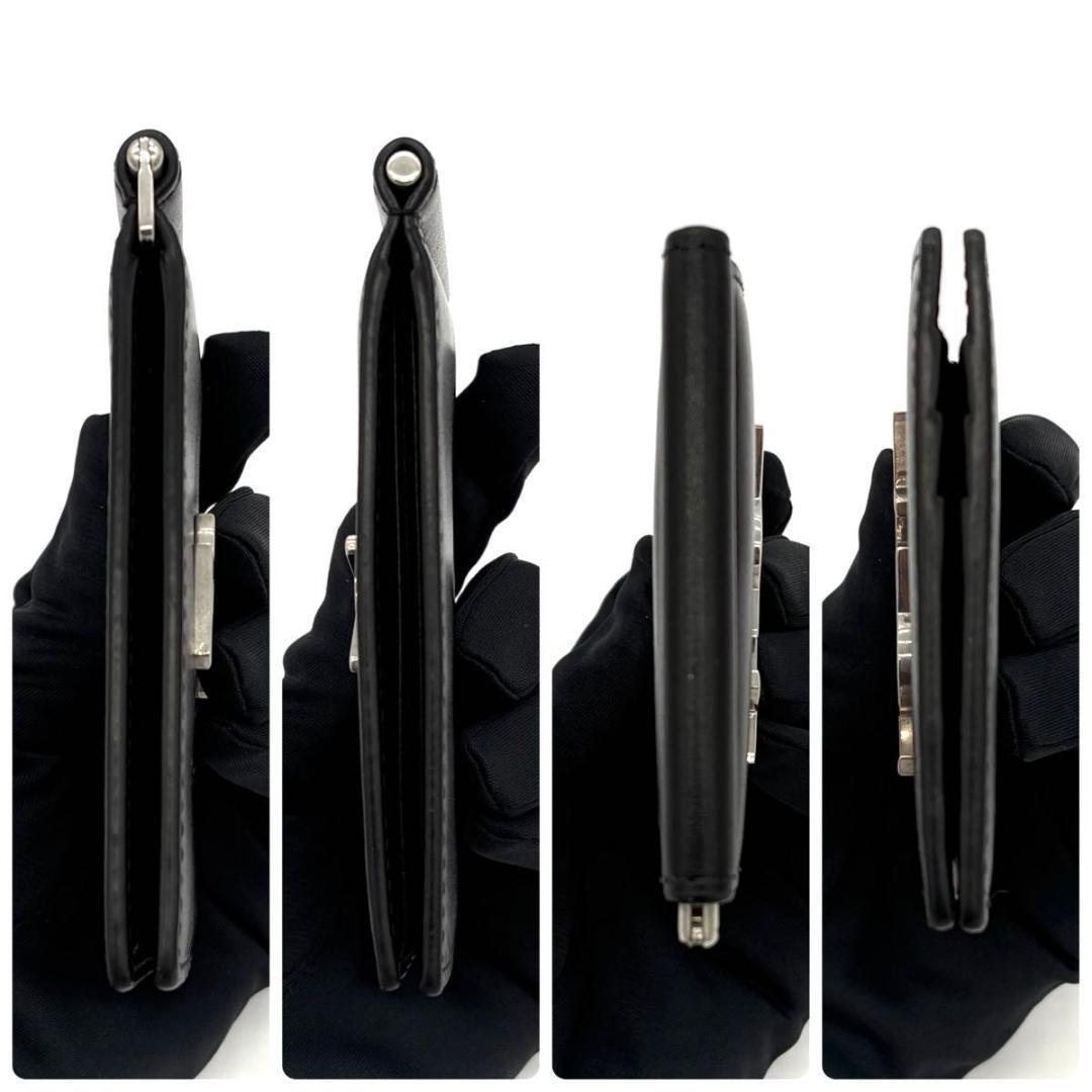 サンローラン YSL マネークリップ お札入れ レザー 黒 ブラック 2159
