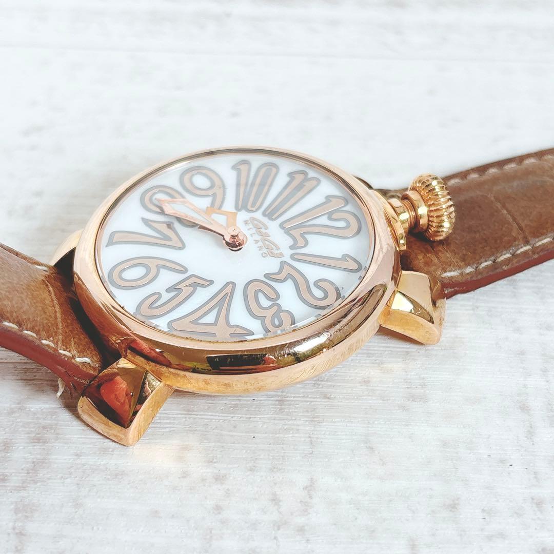 【美品】 ガガミラノ メンズ 腕時計 クォーツ マヌアーレ マニュアーレ 稼働