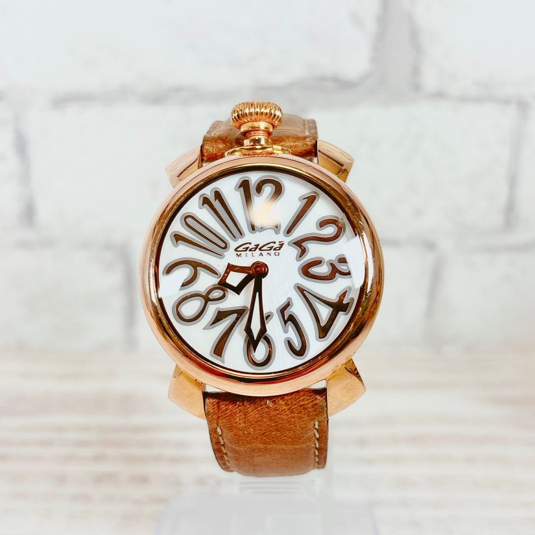 【美品】 ガガミラノ メンズ 腕時計 クォーツ マヌアーレ マニュアーレ 稼働