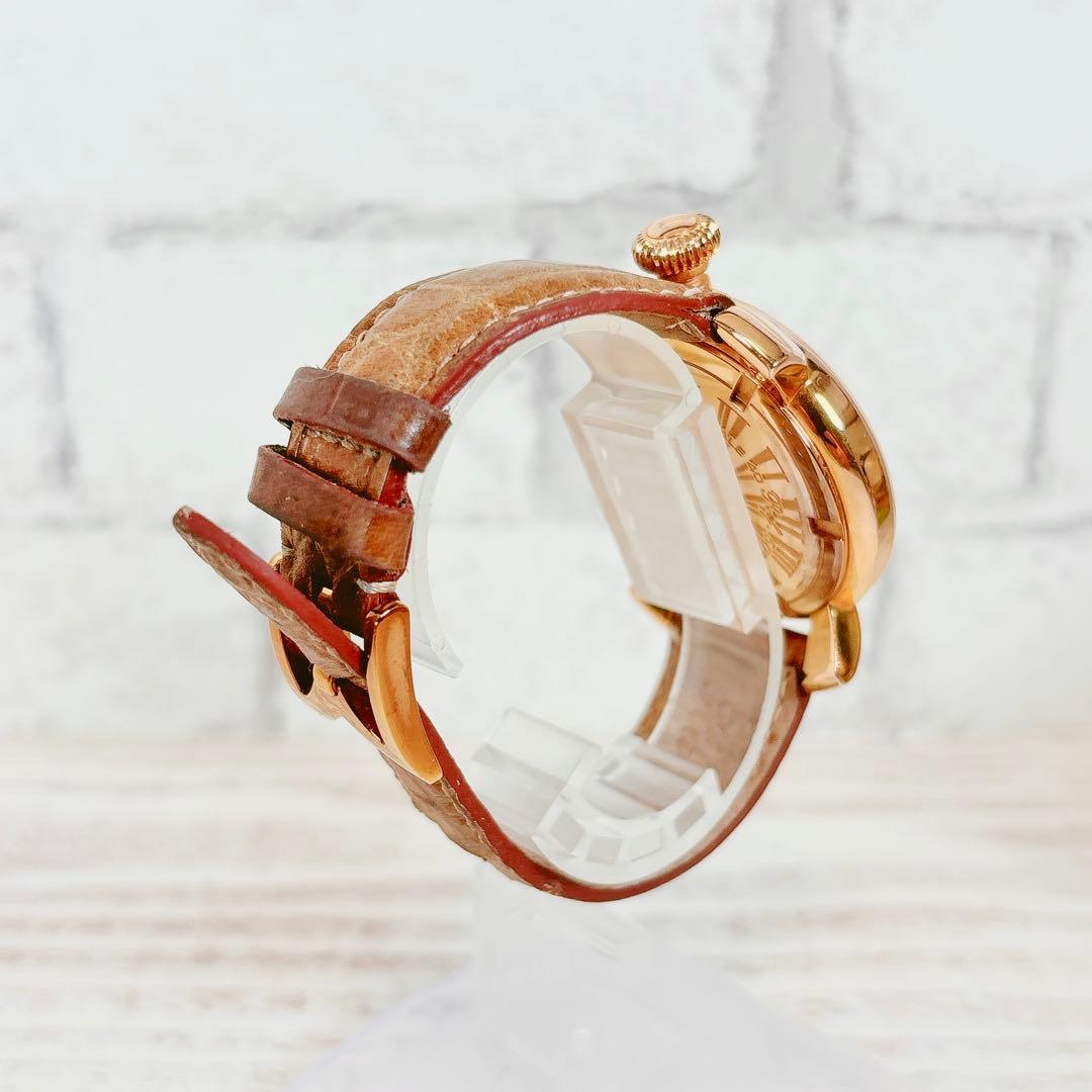 【美品】 ガガミラノ メンズ 腕時計 クォーツ マヌアーレ マニュアーレ 稼働