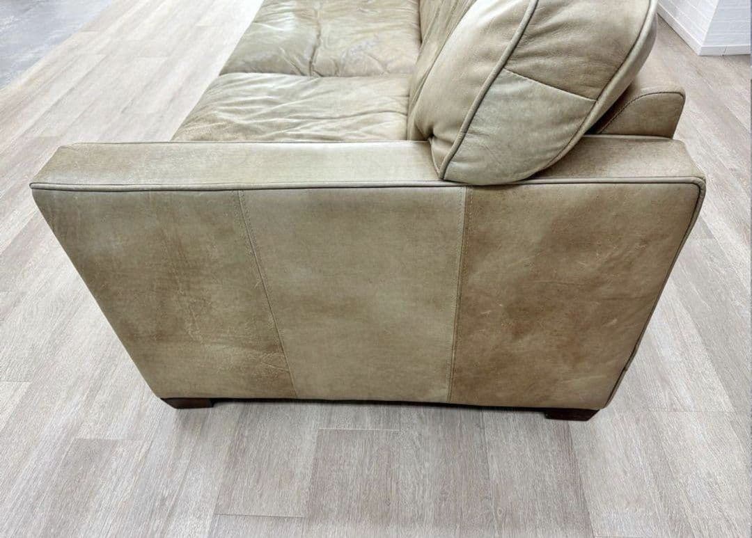 ☆11erik11☆HALO ベージュ レザー 2.5人掛けソファ