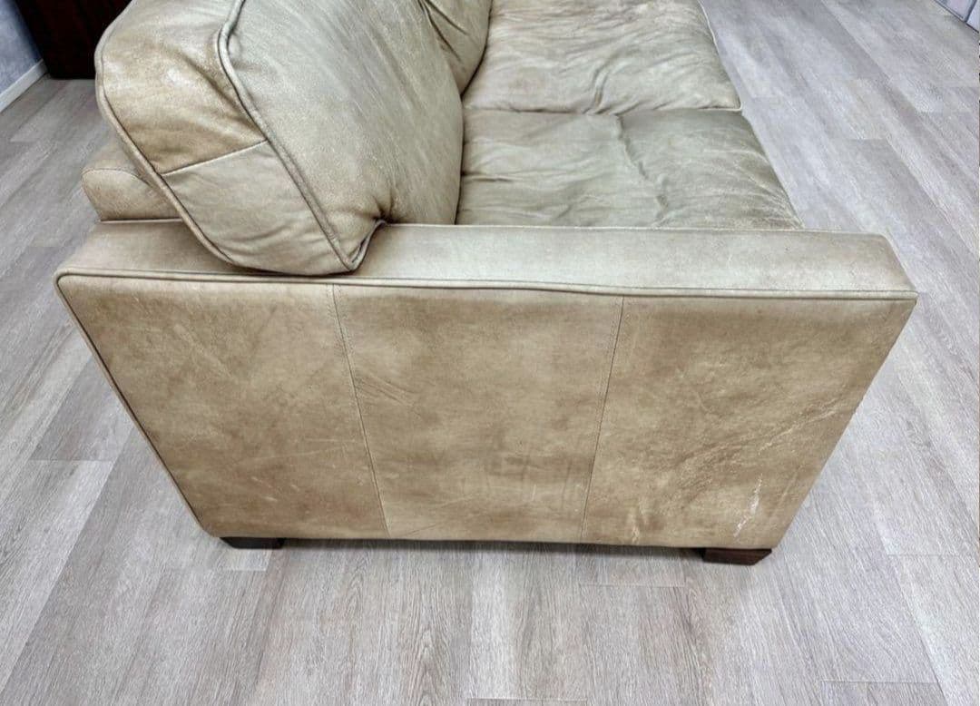 ☆11erik11☆HALO ベージュ レザー 2.5人掛けソファ