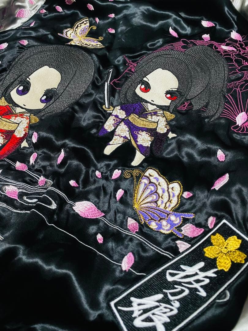 未使用 美品 DIVINE ２面用 レーヨン ちび 桜 日本限定 スカジャン