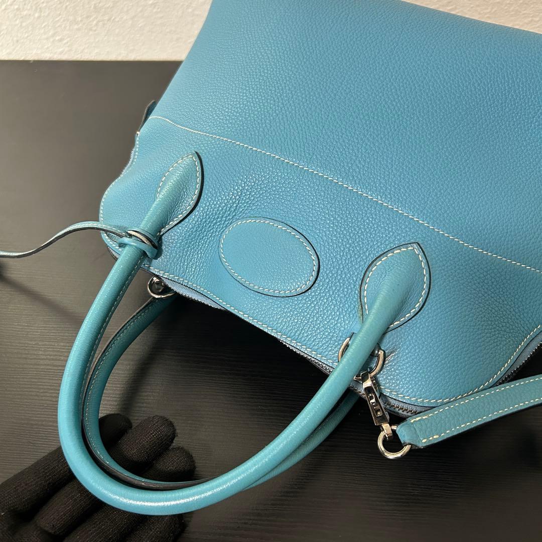 HERMES エルメス ボリード31 2way ブルージーン バッグ