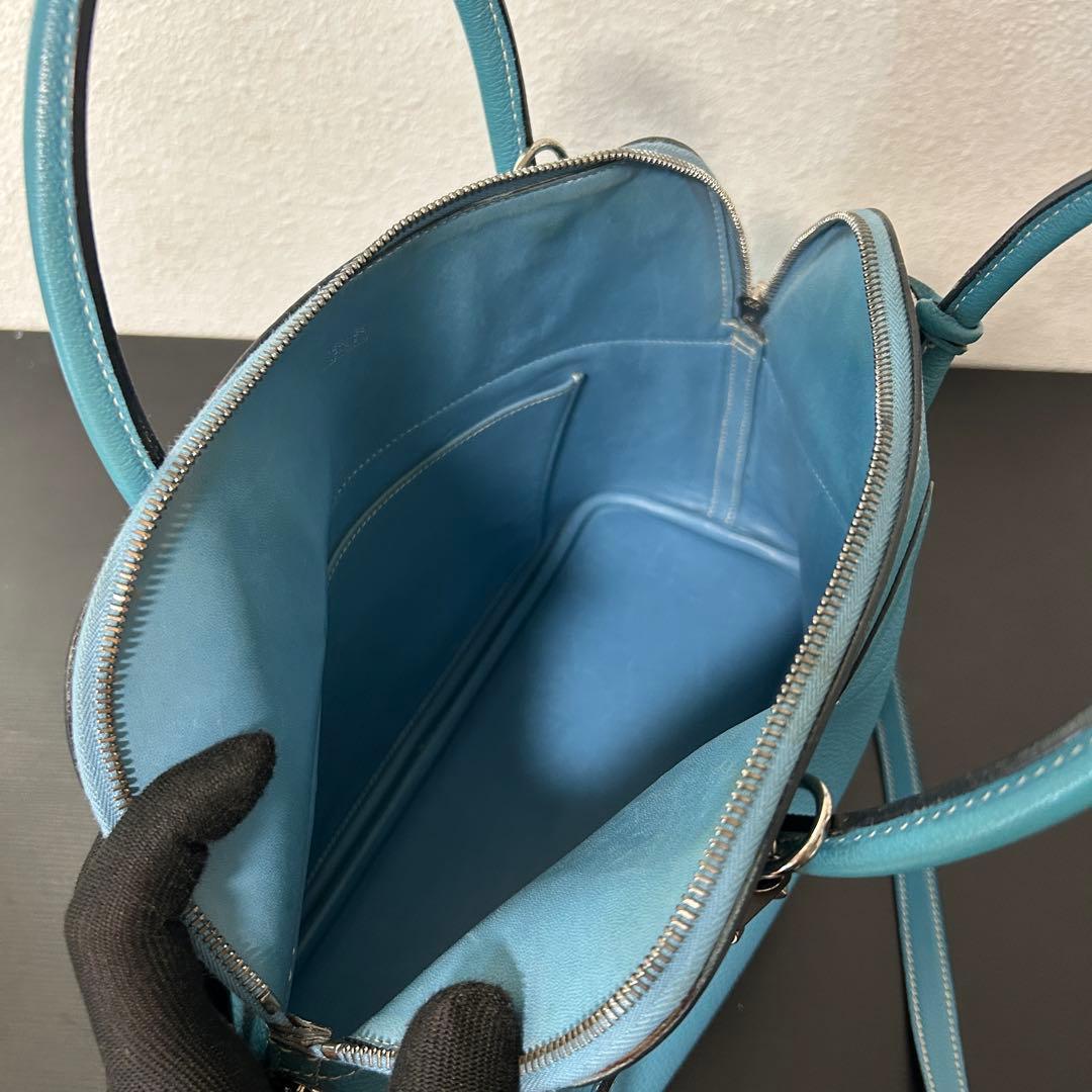 HERMES エルメス ボリード31 2way ブルージーン バッグ