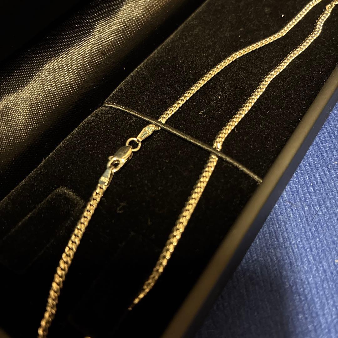 ホワイトゴールドK10マイアミネックレスアバランチWG50cmwhitegold