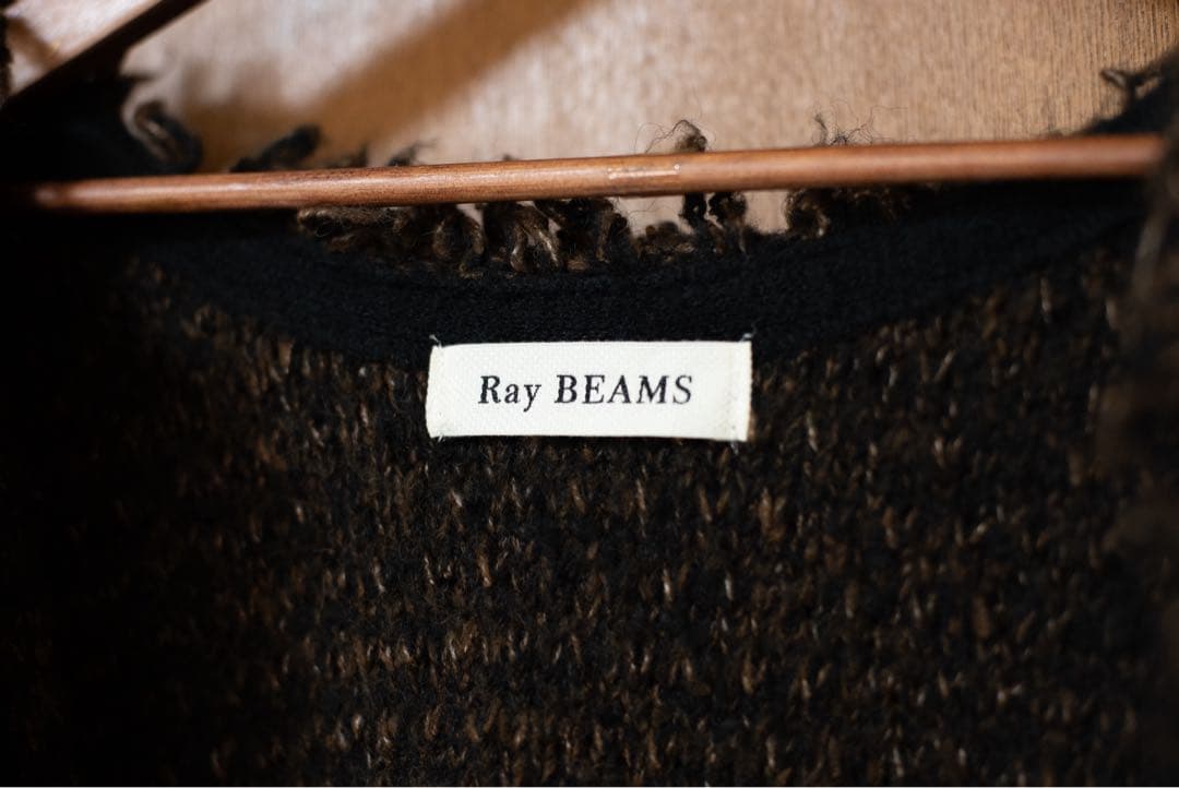 じ*ん様 【Ray BEAMS】ミックス ループ編み ニット ジャケット