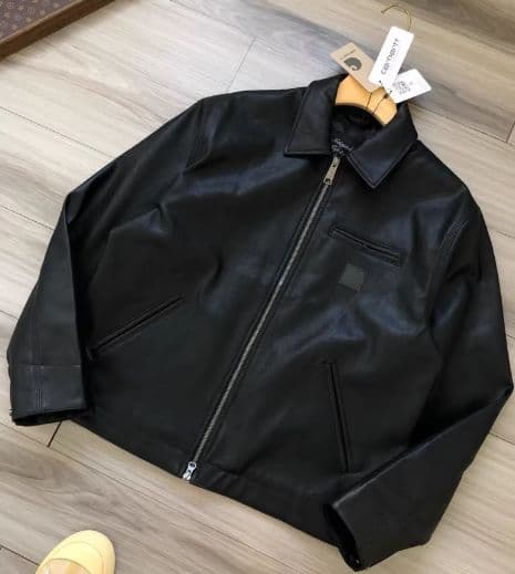 Carhartt ブラックレザージャケット M