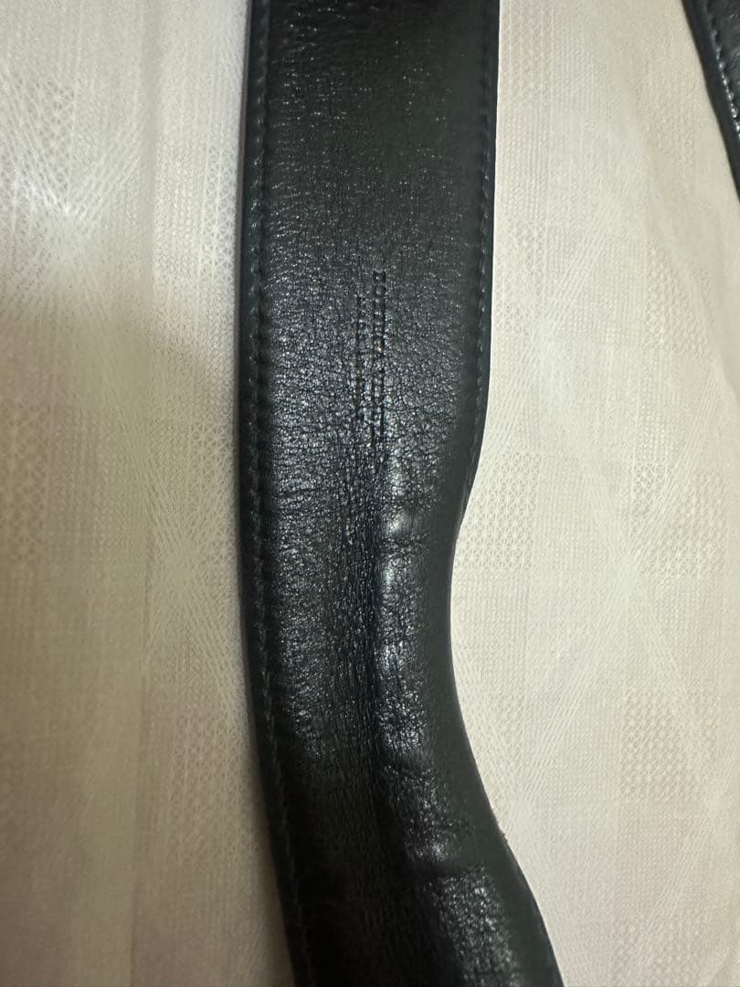 マコトBOTTEGA VENETA シボ革 リングベルト ブラック