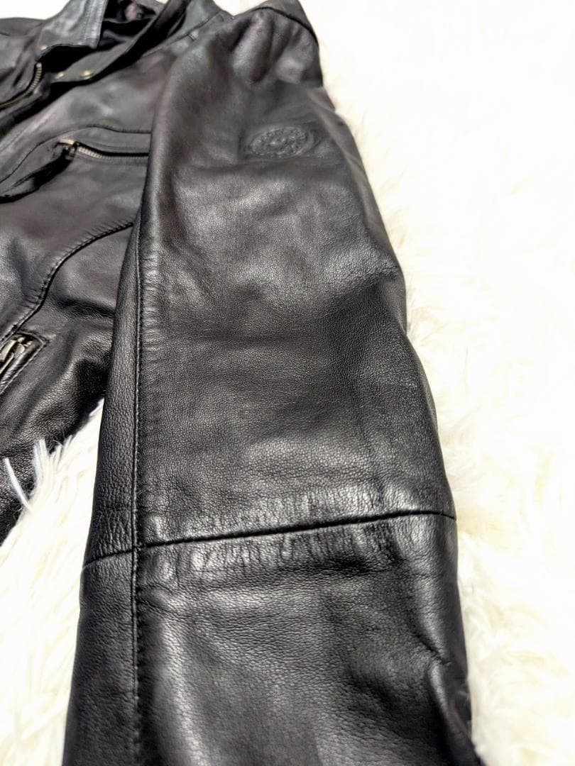 ✨美品✨RIDEZ✨ ブラック レザー シングルライダース　M