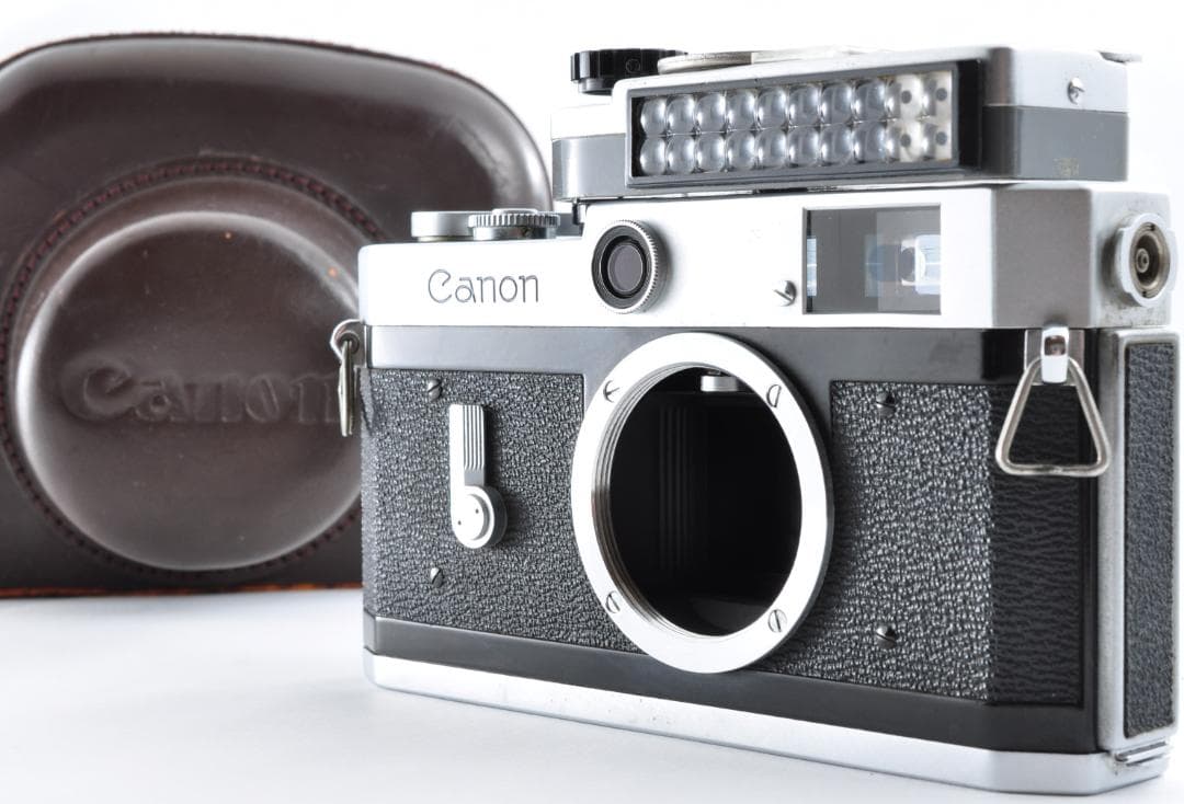 Canon P型 レンジファインダーカメラ レザーケース、露出メーター付き