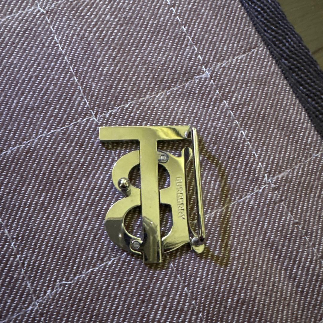 BURBERRY チェック柄 ベルト Bロゴ リバーシブル