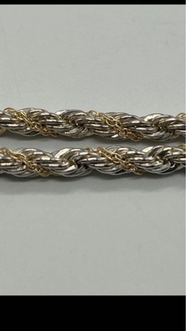 ティファニー TIFFANY ツイストロープ ネックレス SV YG コンビ