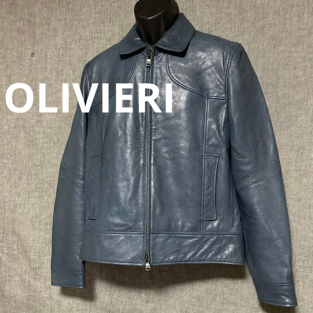 OLIVIERI オリヴィエリ　ラムレザージャケット　シングルレザージャケット