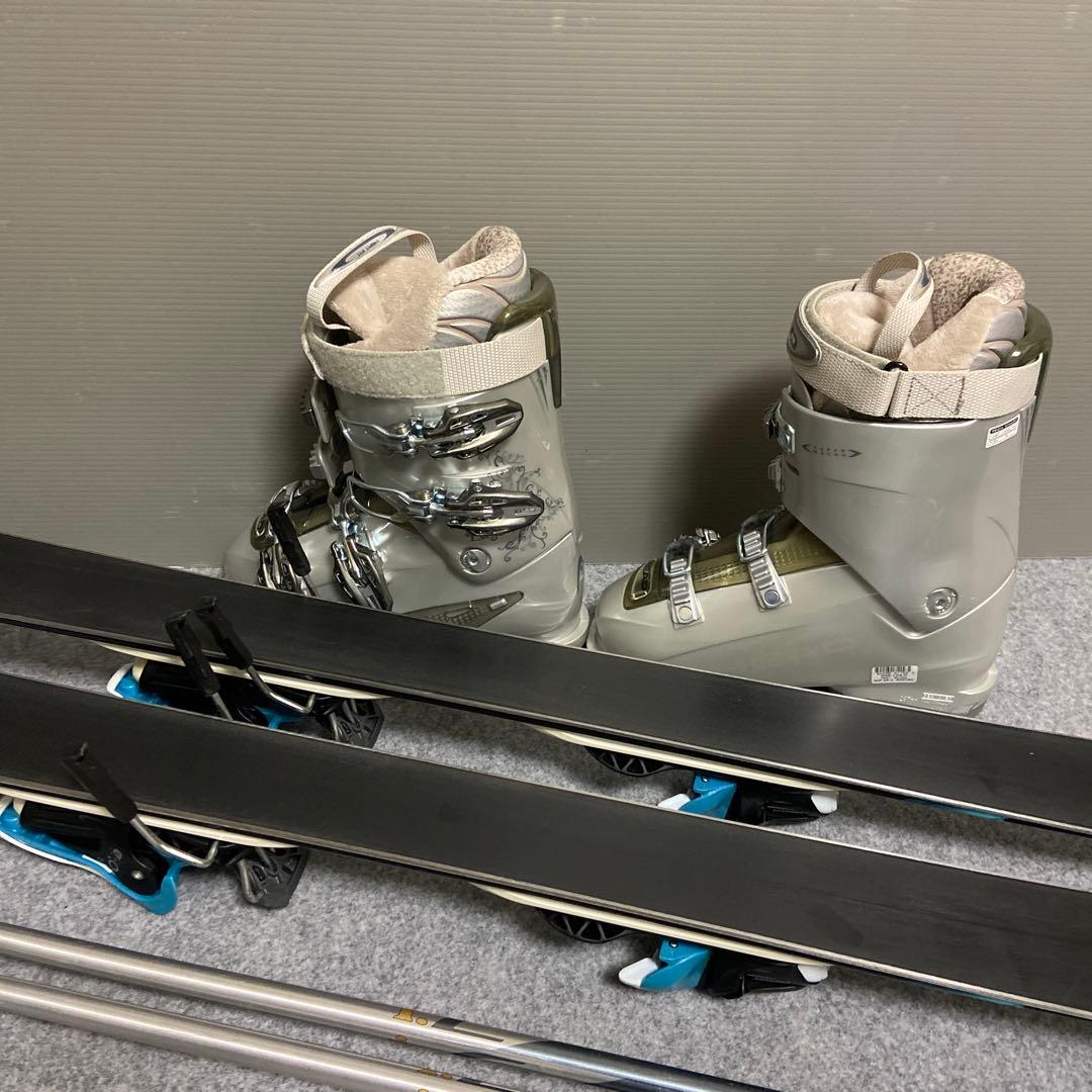 ★メンテナンス済　大人スキーセット 板154cmブーツ 25~ 25.5cm