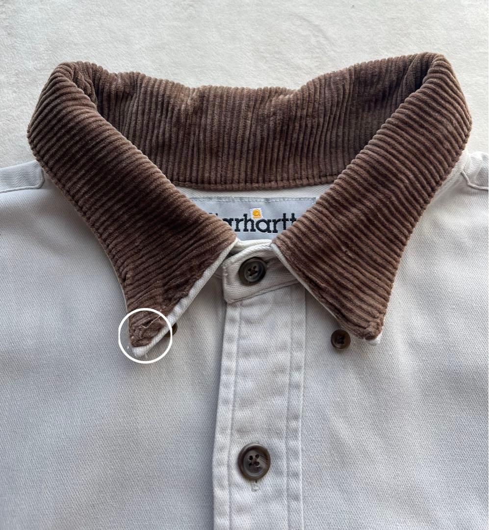 Carhartt ワークシャツ 襟 コーデュロイ シャツ カバーオール 古着